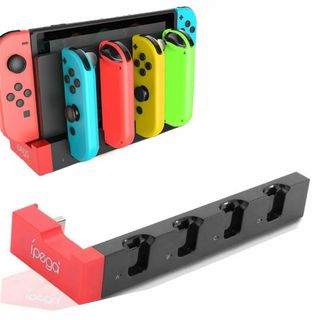 【色: ブラック】USK STORE スイッチ コントローラー 充電器 充電スタ(その他)