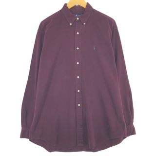 ラルフローレン(Ralph Lauren)の古着 ラルフローレン Ralph Lauren 長袖 ボタンダウンシャツ メンズL /eaa444727(シャツ)