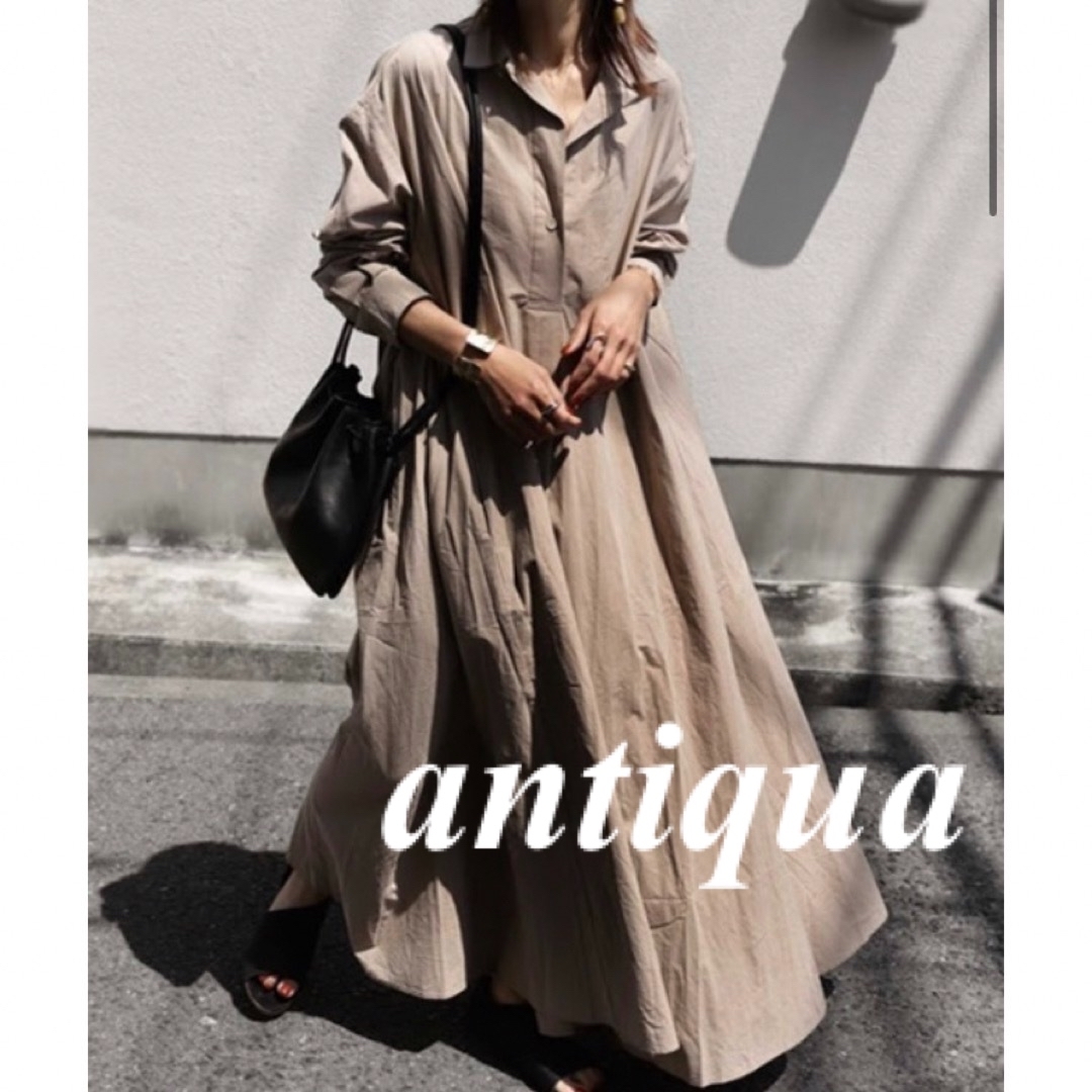 antiqua(アンティカ)のantiqua＊スキッパーシャツワンピース レディースのワンピース(ロングワンピース/マキシワンピース)の商品写真