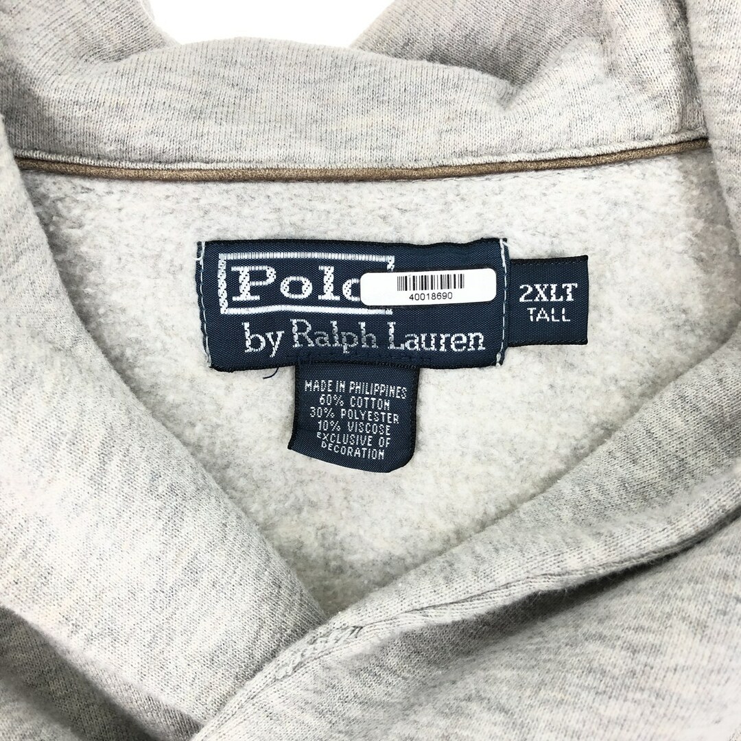 Ralph Lauren(ラルフローレン)の古着 ラルフローレン Ralph Lauren POLO by Ralph Lauren ショールカラー ワンポイントロゴスウェットシャツ トレーナー メンズXXL /eaa436789 メンズのトップス(スウェット)の商品写真