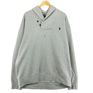 ラルフローレン(Ralph Lauren)の古着 ラルフローレン Ralph Lauren POLO by Ralph Lauren ショールカラー ワンポイントロゴスウェットシャツ トレーナー メンズXXL /eaa436789(スウェット)