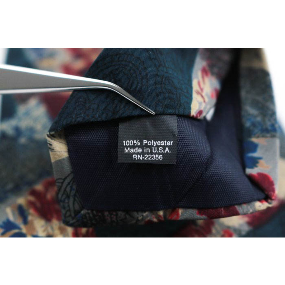GIVENCHY(ジバンシィ)のジバンシィ ブランド ネクタイ 総柄 花柄 幾何学模様 アメリカ製 PO  メンズ ブルー GIVENCHY メンズのファッション小物(ネクタイ)の商品写真
