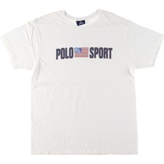 ラルフローレン(Ralph Lauren)の古着 90年代 ラルフローレン Ralph Lauren POLO SPORT ポロスポーツ 半袖 ロゴTシャツ USA製 メンズL ヴィンテージ /eaa431825(Tシャツ/カットソー(半袖/袖なし))