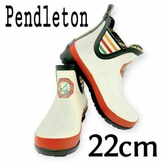 ペンドルトン(PENDLETON)の新品　ペンドルトン レディース レインブーツ 長靴 オフホワイト 白 22 S(レインブーツ/長靴)