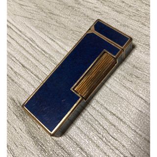 ダンヒル(Dunhill)のダンヒル　ガスライター　ネイビー×ゴールド(タバコグッズ)