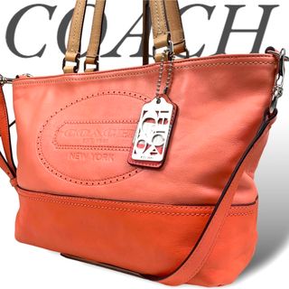 コーチ(COACH)のコーチ ハンプトンズ ウィークエンド 2way トートバッグ サーモン系ピンク(トートバッグ)