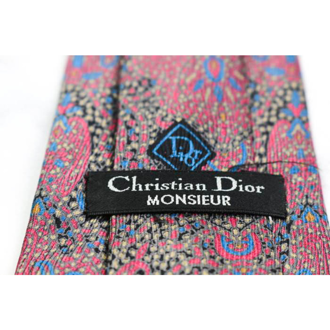 Christian Dior(クリスチャンディオール)のクリスチャンディオール ブランド ネクタイ 総柄 幾何学模様 シルク PO  メンズ ブラック Christian Dior メンズのファッション小物(ネクタイ)の商品写真
