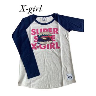 X-girl - 新品★X-girl ラグラン ロンＴ カットソー ハンバーガー Y2K