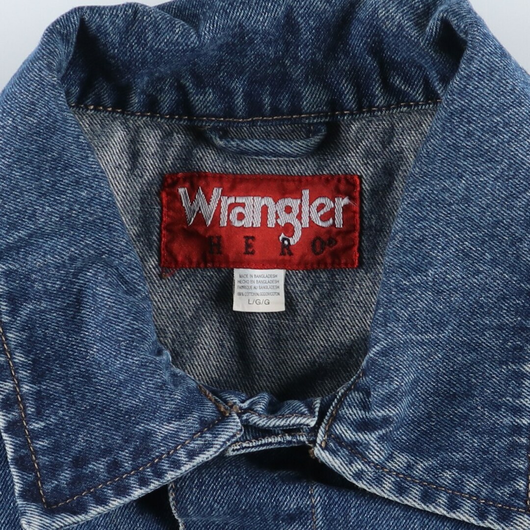 Wrangler(ラングラー)の古着 ラングラー Wrangler HERO デニムジャケット Gジャン メンズL /eaa440119 メンズのジャケット/アウター(Gジャン/デニムジャケット)の商品写真