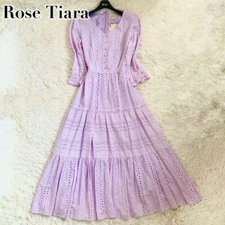 Rose Tiara - 新品 タグ付き✨ローズティアラ ロングワンピース レース プリーツ ティアード