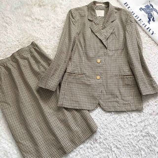 バーバリー(BURBERRY)のバーバリーズ　チェック　セットアップ　ジャケット  金ボタン　ヴィンテージ(セット/コーデ)