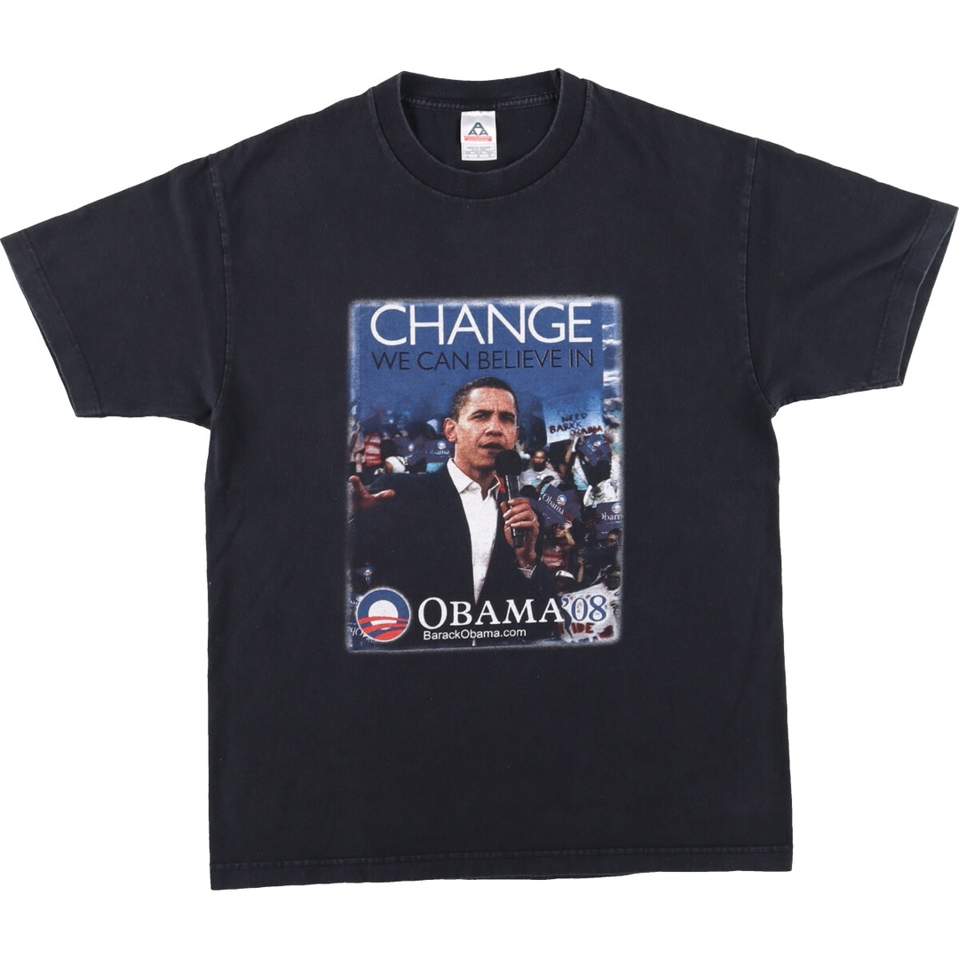 古着 ALSTYLE BARACK OBAMA バラクオバマ フォトTシャツ メンズL /eaa432768 メンズのトップス(Tシャツ/カットソー(半袖/袖なし))の商品写真