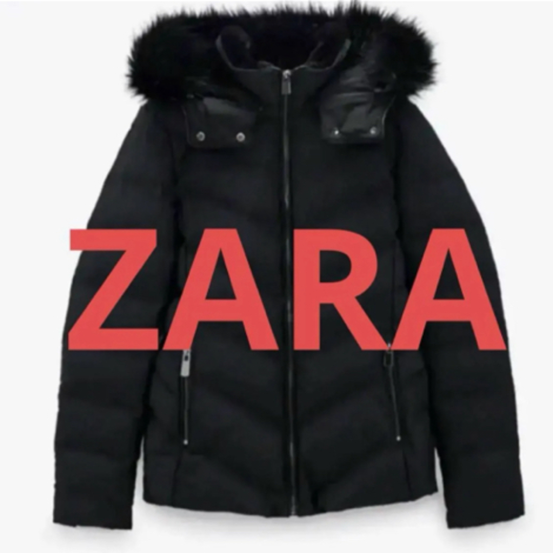 ZARA ザラ  ウォーターレペレント ブラック　ショートダウン　ジャケット メンズのトップス(パーカー)の商品写真