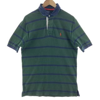 ラルフローレン(Ralph Lauren)の古着 ラルフローレン Ralph Lauren POLO by Ralph Lauren 半袖 ボーダー ポロシャツ メンズL /eaa381270(ポロシャツ)