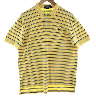 ラルフローレン(Ralph Lauren)の古着 ラルフローレン Ralph Lauren POLO by Ralph Lauren 半袖 ボーダー ポロシャツ メンズM /eaa381306(ポロシャツ)