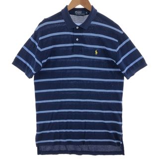 ラルフローレン(Ralph Lauren)の古着 ラルフローレン Ralph Lauren POLO by Ralph Lauren 半袖 ボーダー ポロシャツ メンズM /eaa381356(ポロシャツ)