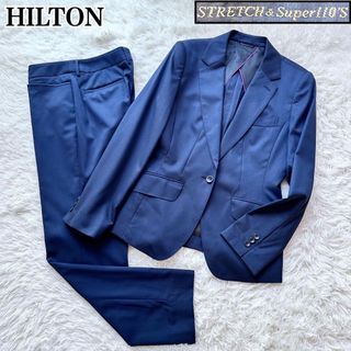 ヒルトンタイム(HILTON TIME)のヒルトン パンツスーツ ビジネススーツ セットアップ 背抜き ネイビー ウール(スーツ)