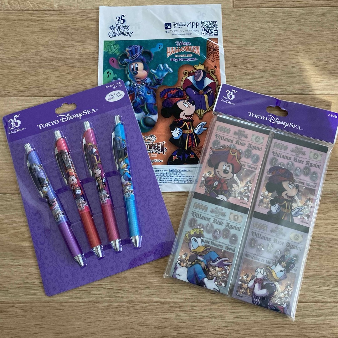 Disney(ディズニー)のディズニー35周年 メモ帳&ボールペンセット 新品未開封 エンタメ/ホビーのアニメグッズ(その他)の商品写真
