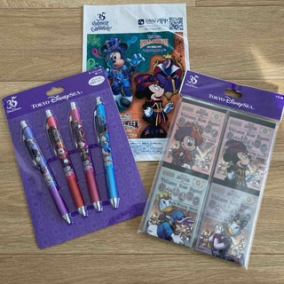ディズニー(Disney)のディズニー35周年 メモ帳&ボールペンセット 新品未開封(その他)