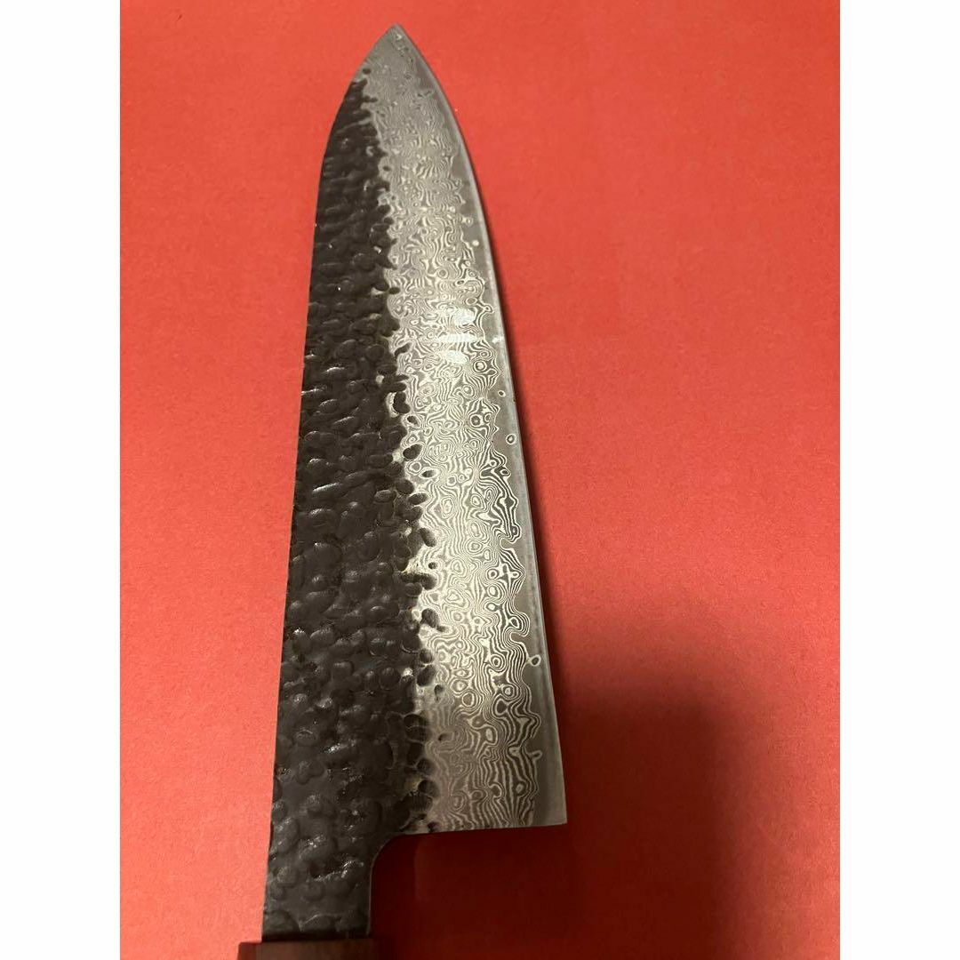 V金10号67層ダマスカス 黒打ち仕上げ牛刀205mm バールウッド柄 V金10号67層ダマスカス 黒打ち仕上げ牛刀205mm バールウッド柄