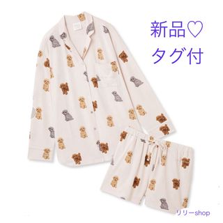 ジェラートピケ(gelato pique)の新品タグ付♡ ジェラートピケ  リバイバル柄シャツ＋パンツ トイプードル柄(ルームウェア)