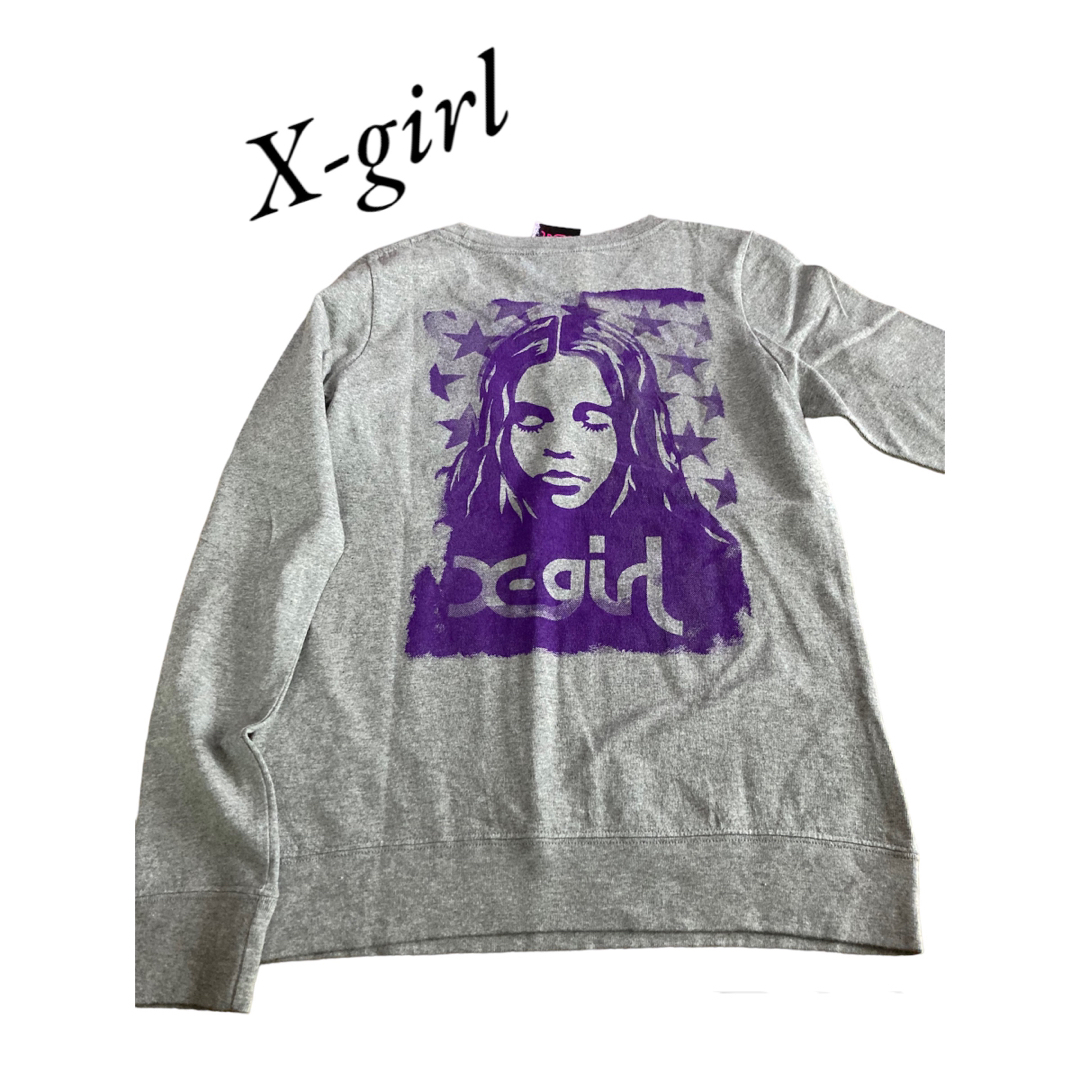 X-girl(エックスガール)の新品タグ付き.*X-girl エックスガール フェイスプリント ロンT レディースのトップス(Tシャツ(長袖/七分))の商品写真