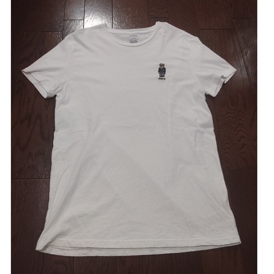 POLO RALPH LAUREN(ポロラルフローレン)のPOLO RALPH LAUREN　ポロベア　Tシャツ　M　白　刺繍　ワッペン メンズのトップス(Tシャツ/カットソー(半袖/袖なし))の商品写真