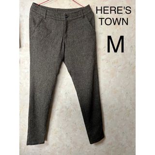 ヒアーズ(HERE'S)のHERE'S TOWN 裏地付きツイードパンツ　M(カジュアルパンツ)