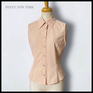 フォクシーニューヨーク(FOXEY NEW YORK)の【FOXEY NEW YORK】訳あり特価  ノースリーブブラウス 美シルエット(シャツ/ブラウス(半袖/袖なし))