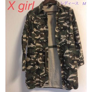 エックスガール(X-girl)のレディース　エックスガール　M  ジャケット　迷彩　カモフラ柄　上着　薄手(スプリングコート)