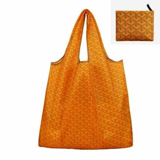 ●新品●エコバッグ 折りたたみ M＜オレンジ色＞折りたたみ 便利 買い物 レジ袋(エコバッグ)