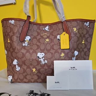 COACH - コーチ スヌーピー トートバッグ COACH 可愛い ウッドストック 新品 人気