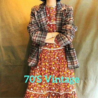 リーバイス(Levi's)の【70'S・Vintage】FLOWER PRINT ONE-PIECE(ロングワンピース/マキシワンピース)