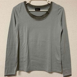 ダブルクローゼット(w closet)のグレー 長袖(シャツ/ブラウス(長袖/七分))