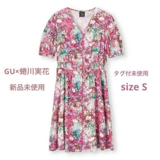 GU - 【タグ付未使用】GU 蜷川実花コラボ 花柄ワンピース 半袖 ピンク系