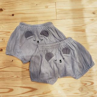 かぼちゃパンツ くま 80サイズ ２枚(パンツ)