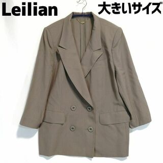 レリアン(leilian)の訳あり レリアン テーラードジャケット 17+サイズ 大きいサイズ 薄手 長袖(テーラードジャケット)