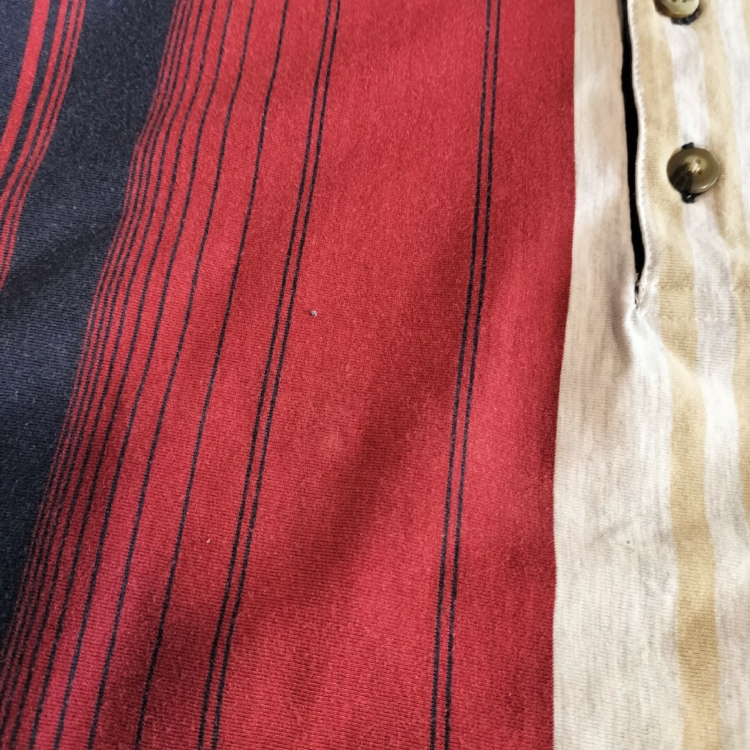 VINTAGE(ヴィンテージ)の【C140】 USA古着リブ裾 80s~90s 半袖クレイジーパターンシャツ メンズのトップス(ポロシャツ)の商品写真