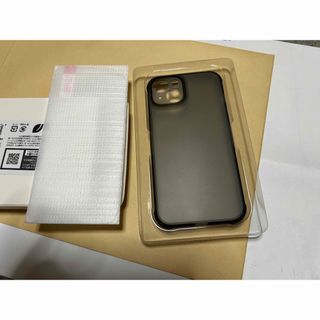 iPhone 14用ZEROSHOCKケース ア ガラスフィルム付 ブラック 