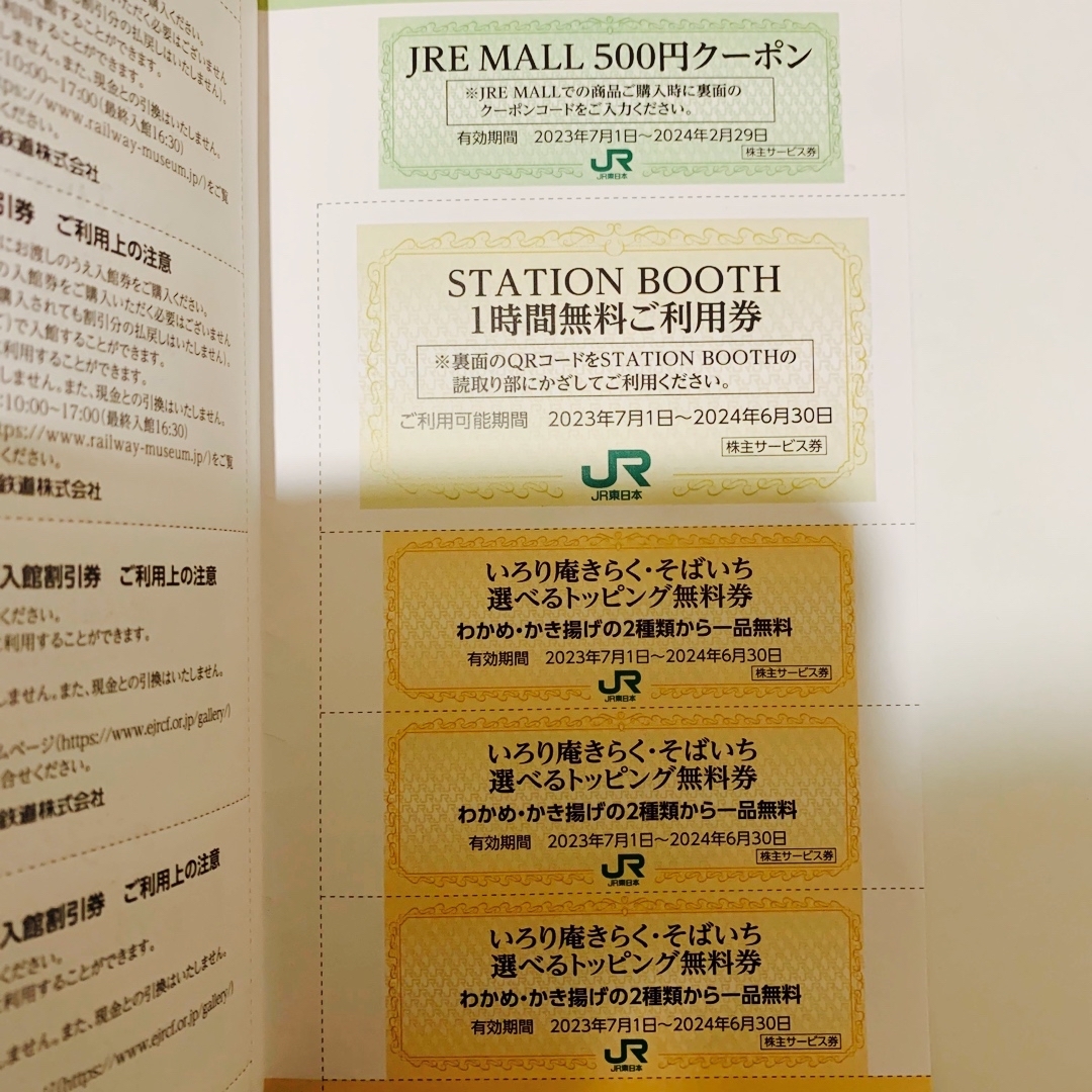 JR(ジェイアール)のJR東日本　株主優待　割引券 チケットの乗車券/交通券(鉄道乗車券)の商品写真