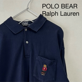 Ralph Lauren - 古着 90s POLO Ralph Lauren ポロベア 長袖ポロシャツ