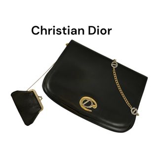 クリスチャンディオール(Christian Dior)の【良品】Dior ディオール ショルダーバッグ チェーン ボックスカーフ レザー(ショルダーバッグ)