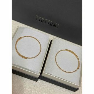 ジュエリーツツミ(JEWELRY TSUTSUMI)のK18イエローゴールドバングル　２個セット(ブレスレット/バングル)