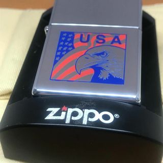 ジッポー(ZIPPO)の★ ZIPPO  ジッポー★ オイルライター　星条旗　鷲　USA　ケース付き(タバコグッズ)