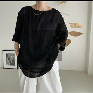 アギュー(ARGUE)のLINEN VOILE GAUZE PULLOVER ARGUE(シャツ/ブラウス(長袖/七分))