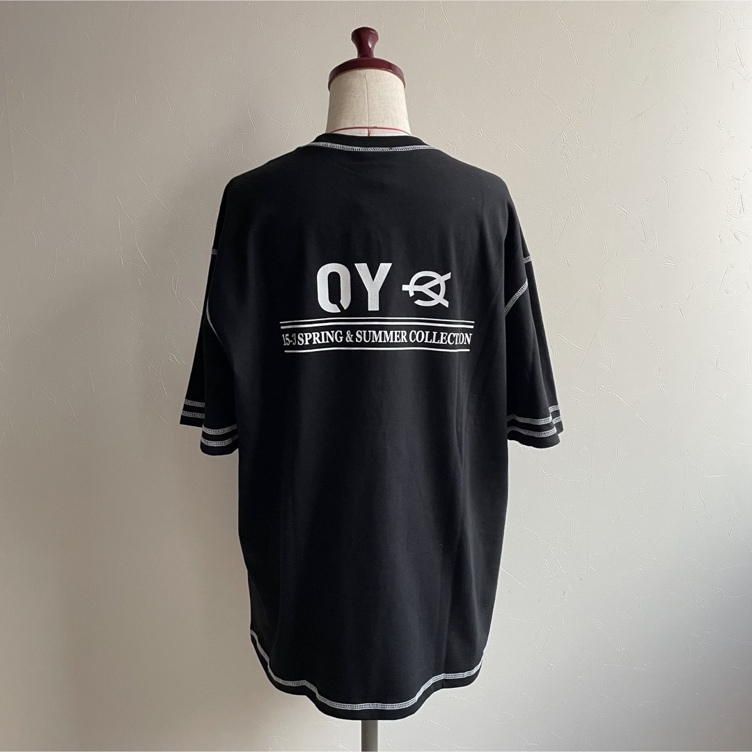 OY(オーワイ)の【OY/オーワイ】韓国 半袖ステッチTシャツ　ブラック　Mサイズ メンズのトップス(Tシャツ/カットソー(半袖/袖なし))の商品写真