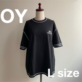 オーワイ(OY)の【OY/オーワイ】韓国 半袖ステッチTシャツ　ブラック　Mサイズ(Tシャツ/カットソー(半袖/袖なし))
