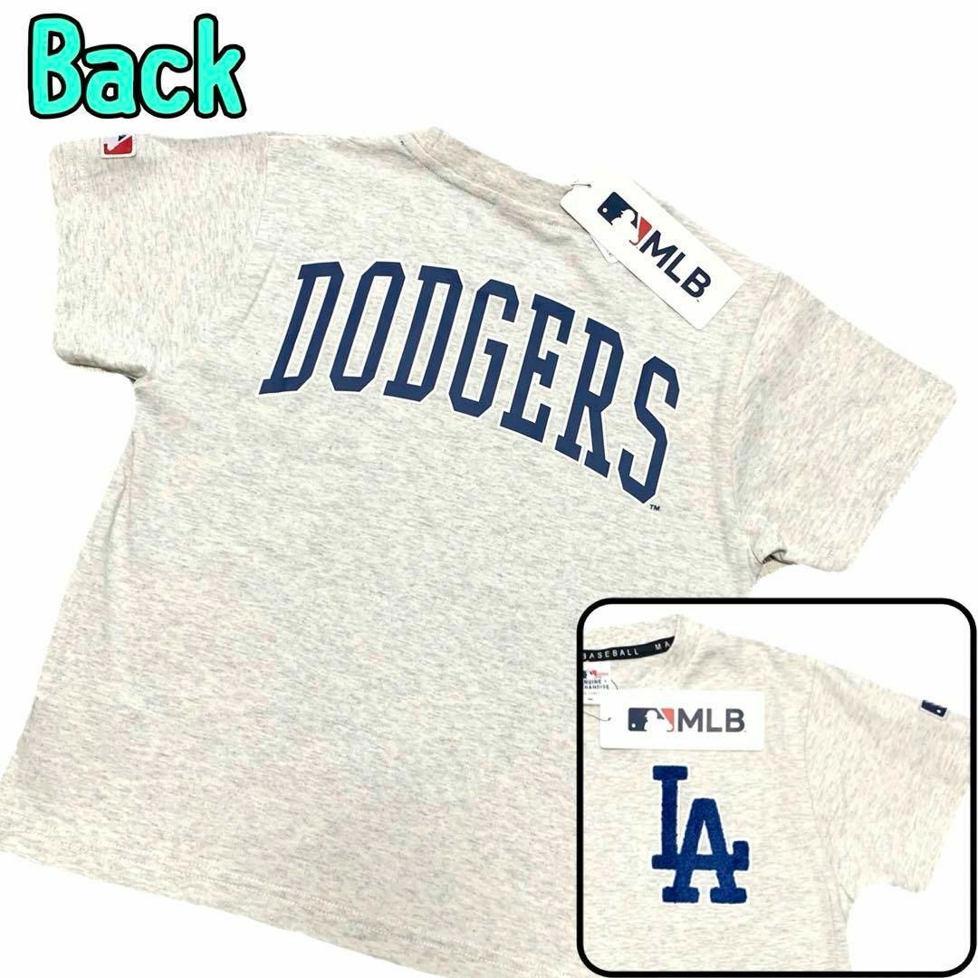 MLB(メジャーリーグベースボール)の★新品★140 ドジャース Tシャツ キッズ 半袖 メジャーリーグ グレー キッズ/ベビー/マタニティのキッズ服男の子用(90cm~)(Tシャツ/カットソー)の商品写真