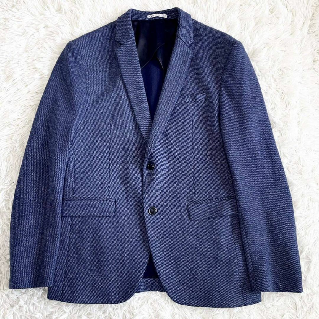 ZARA(ザラ)の【極美品 2XL】ZARA ザラ テーラドジャケット ストレッチ素材 メンズのジャケット/アウター(テーラードジャケット)の商品写真