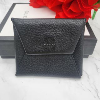 Gucci - 【極美品】 GUCCI グッチ ロゴ コインケース 財布 レザー ブラック